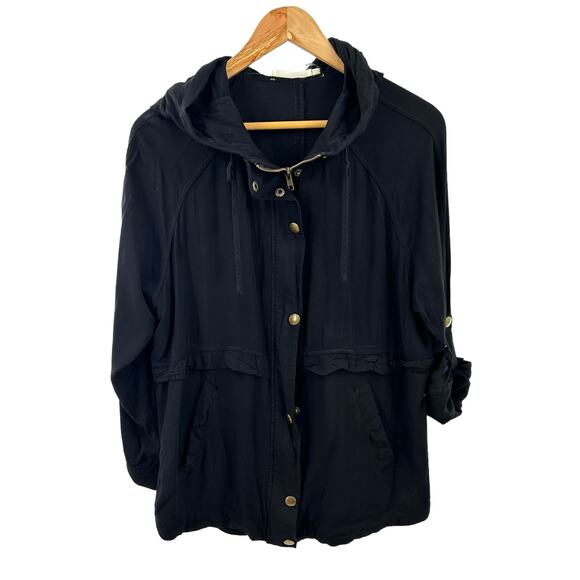 Andree by Unit Women's Medium Black Anorak Utility Jacket - Picture 4 of 7